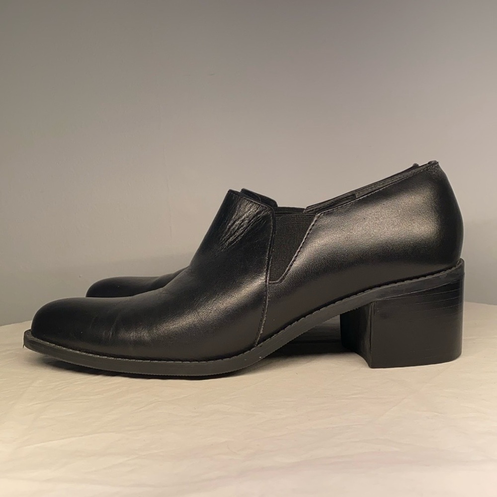 Nicole Black Leather Shoes